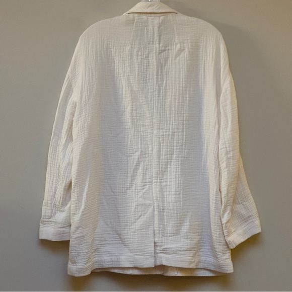 Madewell Dorset Lightspun Cream Blazer Size Large Oversized NWT - Picture 5 of 12